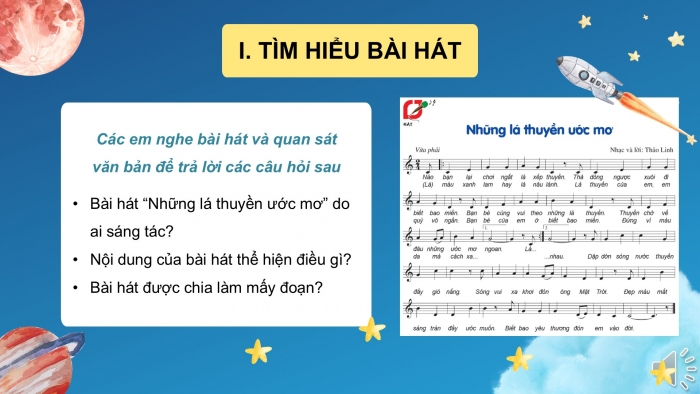 Giáo án PPT Âm nhạc 6 cánh diều Tiết 1: Hát bài Những lá thuyền ước mơ, Trải nghiệm và khám phá