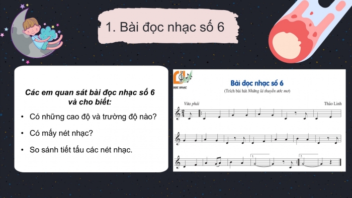 Giáo án PPT Âm nhạc 6 cánh diều Tiết 3: Bài đọc nhạc số 6, Cung và nửa cung, Nghe tác phẩm Romance, Đàn guitar và đàn accordion