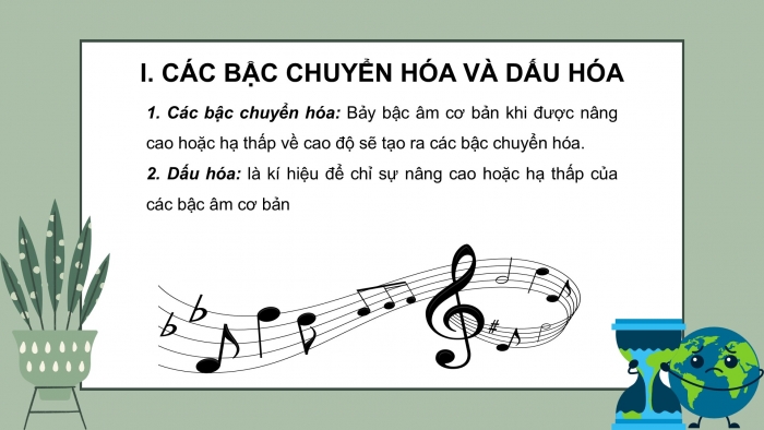 Giáo án PPT Âm nhạc 6 cánh diều Tiết 3: Các bậc chuyển hoá và dấu hoá, Hoà tấu nhạc cụ, Nhạc sĩ Cao Văn Lầu