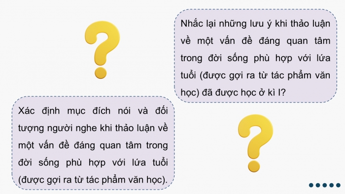 Giáo án điện tử Ngữ văn 9 kết nối Bài 7: Thảo luận về một vấn đề đáng quan tâm trong đời sống phù hợp với lứa tuổi (được gợi ra từ tác phẩm văn học)