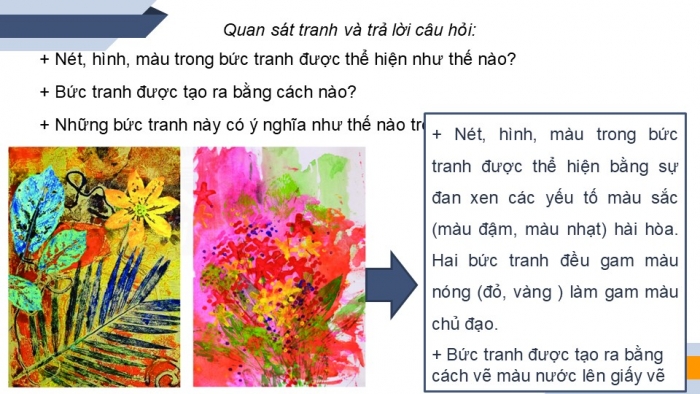 Giáo án PPT Mĩ thuật 6 chân trời Bài 3: Tranh in hoa, lá