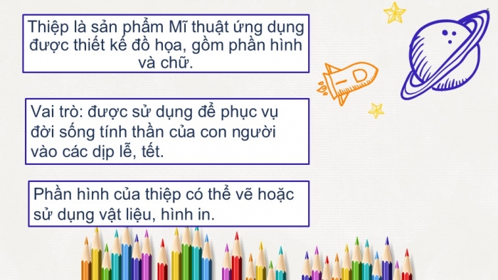 Giáo án PPT Mĩ thuật 6 chân trời Bài 4: Thiệp chúc mừng