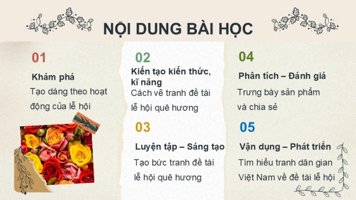 Giáo án PPT Mĩ thuật 6 chân trời Bài 4: Hội xuân quê hương