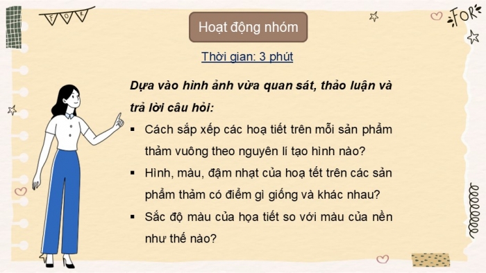 Giáo án PPT Mĩ thuật 6 chân trời Bài 3: Thảm trang trí với hoạ tiết trống đồng