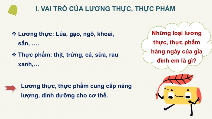 Giáo án PPT KHTN 6 kết nối Bài 15: Một số lương thực, thực phẩm