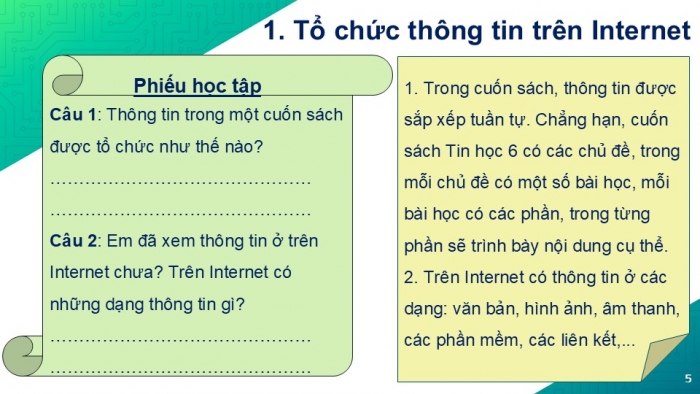 Giáo án PPT Tin học 6 kết nối Bài 6: Mạng thông tin toàn cầu