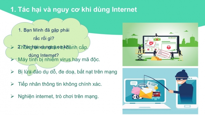 Giáo án PPT Tin học 6 kết nối Bài 9: An toàn thông tin trên Internet