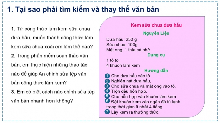 Giáo án PPT Tin học 6 kết nối Bài 13 Thực hành: Tìm kiếm và thay thế