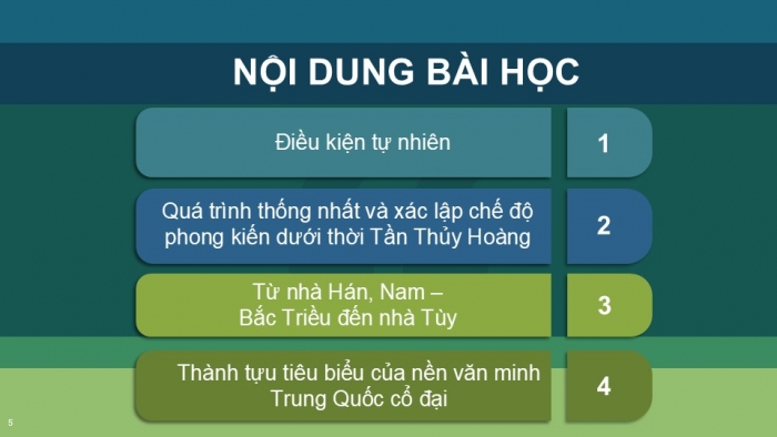 Giáo án PPT Lịch sử 6 chân trời Bài 9: Trung Quốc từ thời cổ đại đến thế kỉ VII