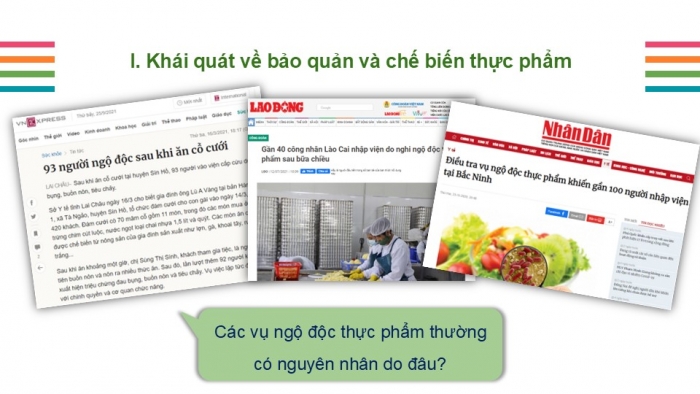 Giáo án PPT Công nghệ 6 kết nối Bài 5: Phương pháp bảo quản và chế biến thực phẩm