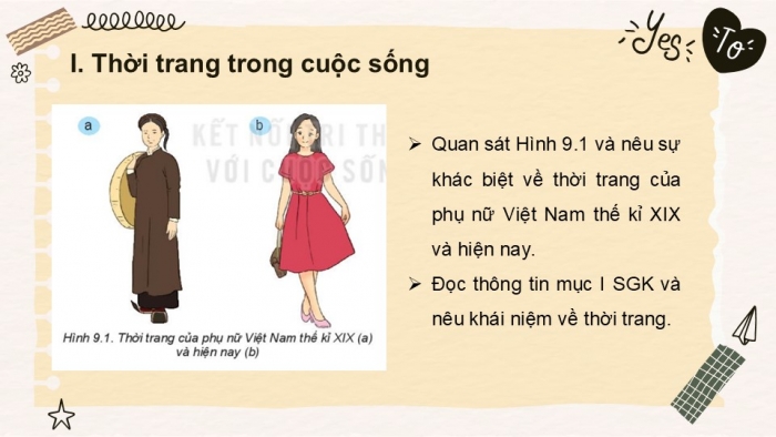 Giáo án PPT Công nghệ 6 kết nối Bài 9: Thời trang