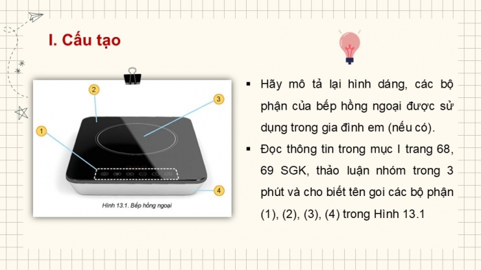 Giáo án PPT Công nghệ 6 kết nối Bài 13: Bếp hồng ngoại