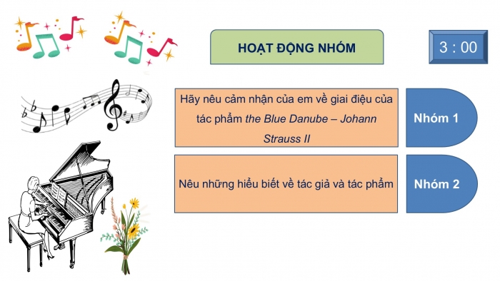 Giáo án PPT Âm nhạc 6 kết nối Tiết 6: Nghe Tác phẩm The Blue Danube, Ôn tập Đời sống không già vì có chúng em