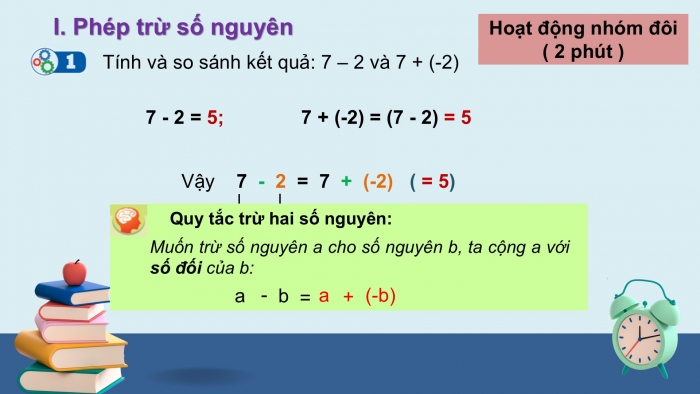 Giáo án PPT Toán 6 cánh diều Bài 4: Phép trừ số nguyên. Quy tắc dấu ngoặc