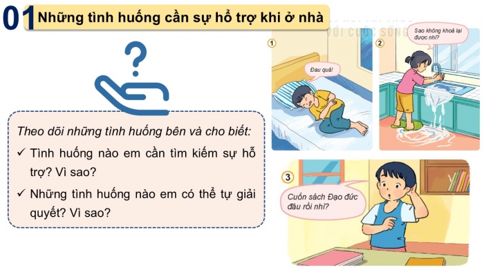 Giáo án PPT Đạo đức 2 kết nối Bài 11: Tìm kiếm sự hỗ trợ khi ở nhà