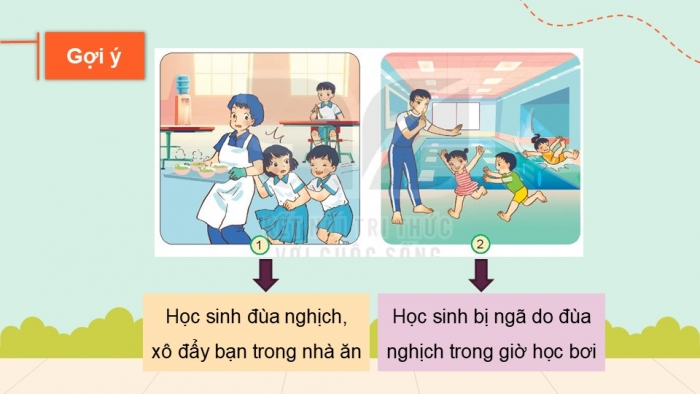 Giáo án PPT Tự nhiên và Xã hội 2 kết nối Bài 8: An toàn khi ở trường