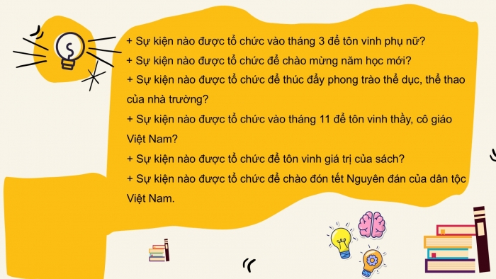 Giáo án PPT Tự nhiên và Xã hội 2 cánh diều Bài 5: Một số sự kiện ở trường học