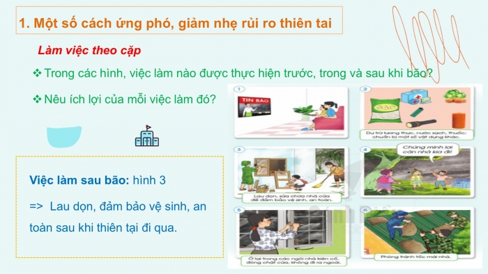 Giáo án PPT Tự nhiên và Xã hội 2 cánh diều Bài 21: Một số cách ứng phó, giảm nhẹ rủi ro thiên tai