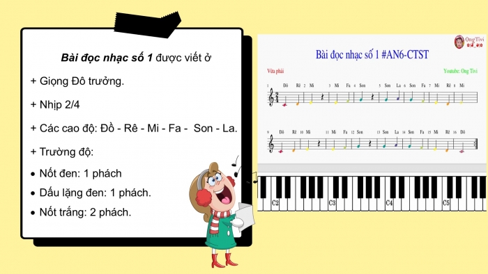 Giáo án PPT Âm nhạc 6 chân trời Tiết 2: Bài đọc nhạc số 1