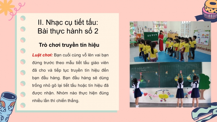 Giáo án PPT Âm nhạc 6 chân trời Tiết 6: Kí hiệu âm bằng hệ thống chữ cái Latin, Nhạc cụ thể hiện tiết tấu Bài thực hành số 2, Sáo recorder và Kèn phím Bài thực hành số 1