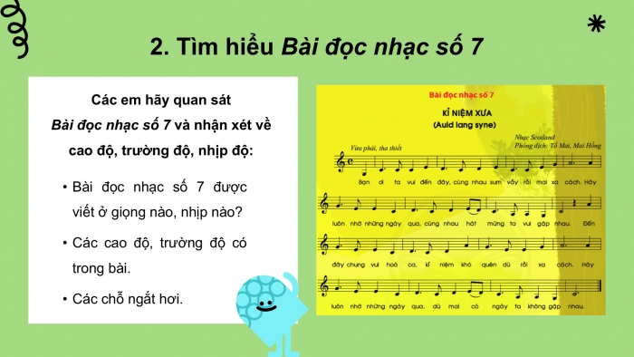 Giáo án PPT Âm nhạc 6 chân trời Tiết 27: Bài đọc nhạc số 7