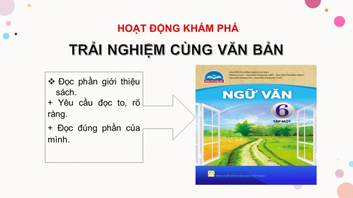 Giáo án PPT Ngữ văn 6 chân trời Bài mở đầu: Khám phá một chặng hành trình