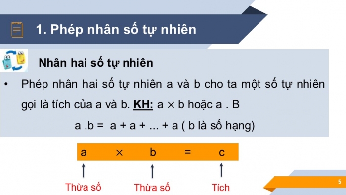 Giáo án PPT Toán 6 kết nối Bài 5: Phép nhân và phép chia số tự nhiên