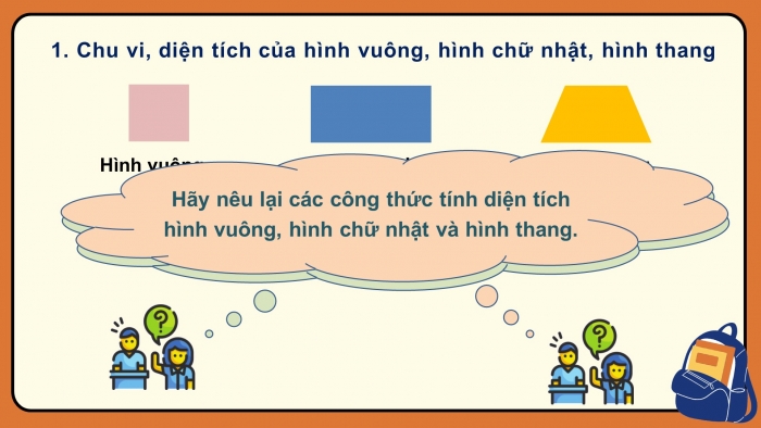 Giáo án PPT Toán 6 kết nối Bài 20: Chu vi và diện tích của một số tứ giác đã học