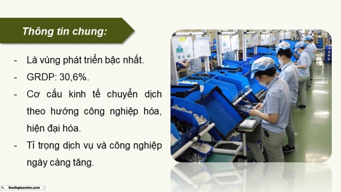 Giáo án điện tử Địa lí 9 cánh diều Bài 16: Vùng Đông Nam Bộ (P2)