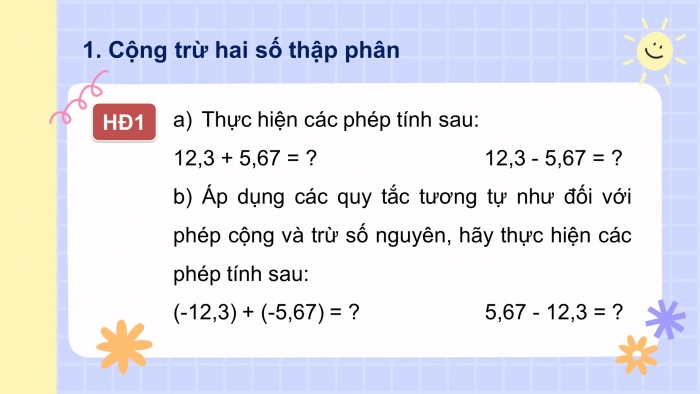 Giáo án PPT Toán 6 chân trời Bài 2: Các phép tính với số thập phân