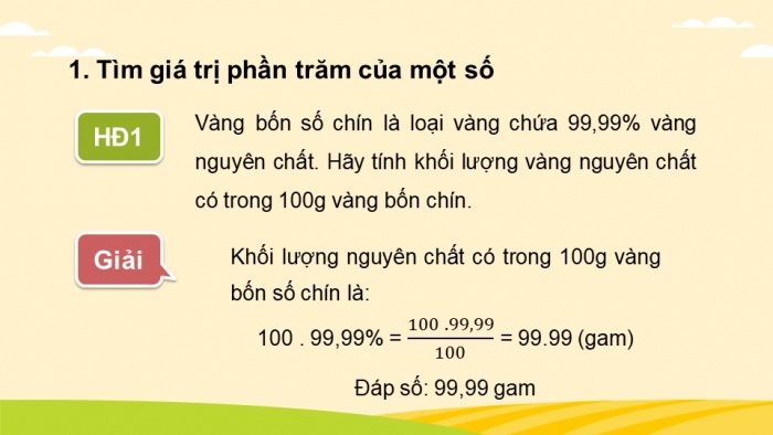 Giáo án PPT Toán 6 chân trời Bài 5: Bài toán về tỉ số phần trăm