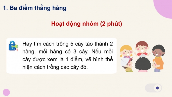 Giáo án PPT Toán 6 chân trời Bài 2: Ba điểm thẳng hàng. Ba điểm không thẳng hàng