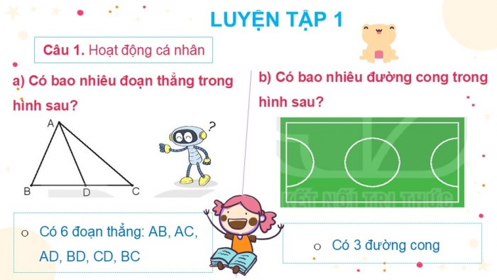 Giáo án PPT Toán 2 kết nối Bài 72: Ôn tập hình học