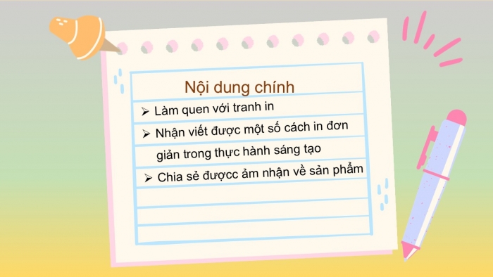 Giáo án PPT Mĩ thuật 2 cánh diều Bài 7: Làm quen với tranh in