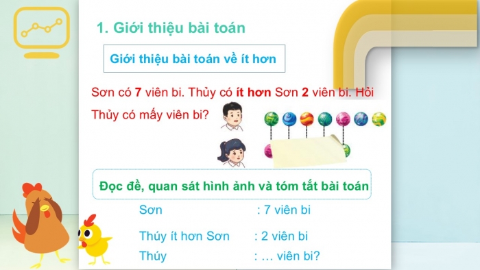 Giáo án PPT Toán 2 chân trời bài Bài toán ít hơn