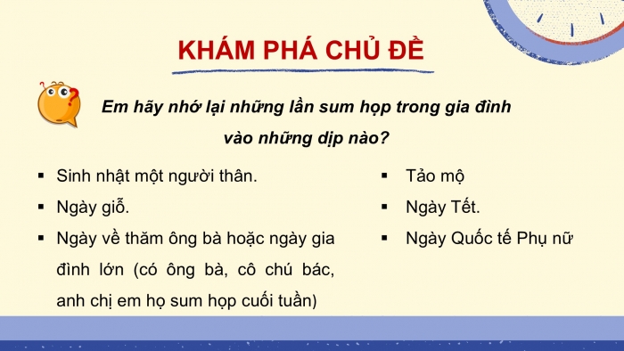 Giáo án PPT HĐTN 2 kết nối Tuần 20: Ngày đáng nhớ của gia đình