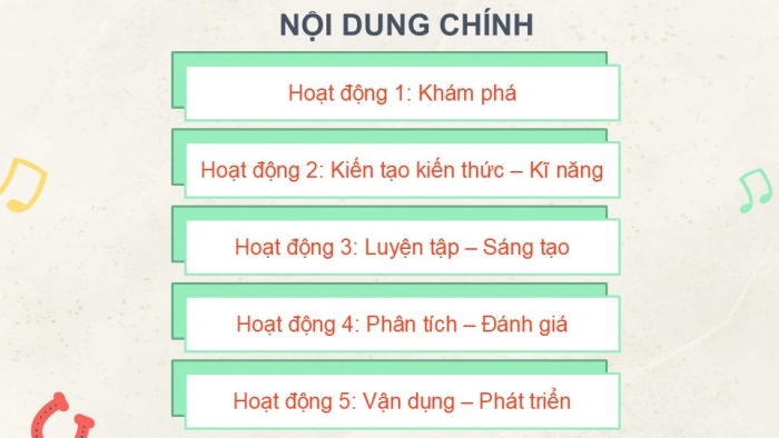 Giáo án điện tử Mĩ thuật 5 chân trời bản 1 Bài 3: Mô hình nhạc cụ dân tộc