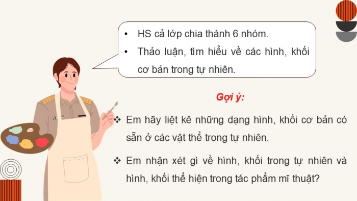 Giáo án điện tử chuyên đề Mĩ thuật 12 kết nối Bài 1: Tìm hiểu tranh bố cục hình, khối cơ bản