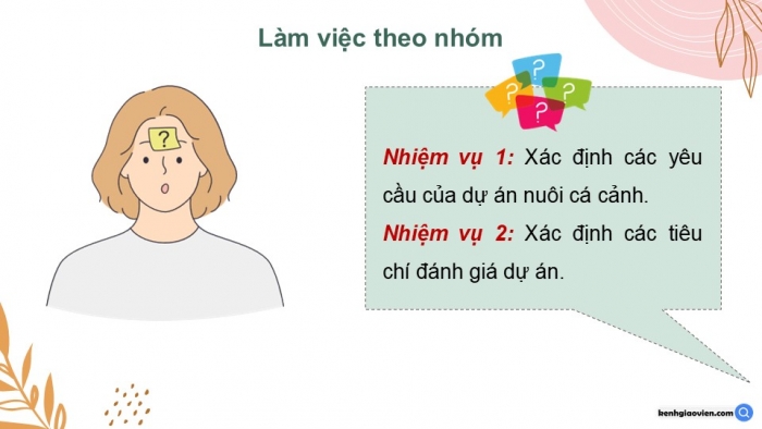 Giáo án điện tử chuyên đề Công nghệ 12 Lâm nghiệp Thuỷ sản Cánh diều Bài 11: Dự án Nuôi cá cảnh