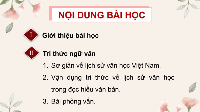 Giáo án điện tử Ngữ văn 9 kết nối Bài 10: Khởi động dự án (Giới thiệu bài học và Tri thức ngữ văn)