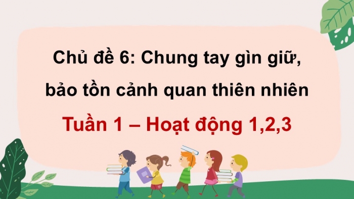 Giáo án điện tử Hoạt động trải nghiệm 12 kết nối Chủ đề 6 Tuần 1