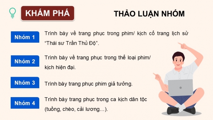 Giáo án điện tử Mĩ thuật 12 Thiết kế mĩ thuật sân khấu điện ảnh Kết nối Bài 1: Khái quát về thiết kế trang phục nghệ thuật