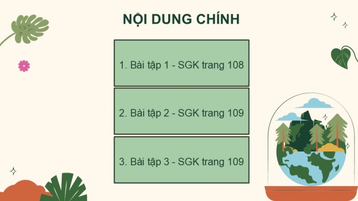 Giáo án điện tử Khoa học 5 kết nối Bài 30: Ôn tập chủ đề Sinh vật và môi trường