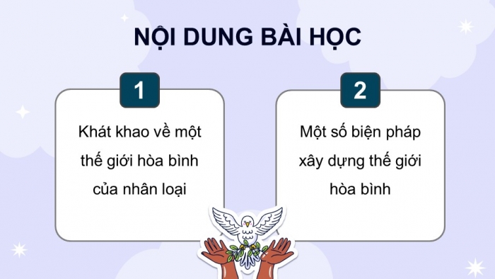 Giáo án điện tử Lịch sử và Địa lí 5 chân trời Bài 26: Xây dựng thế giới hòa bình