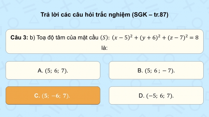 Giáo án điện tử Toán 12 cánh diều Bài tập cuối chương V