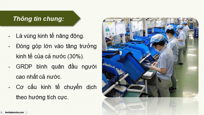 Giáo án điện tử Địa lí 9 kết nối Bài 18: Vùng Đông Nam Bộ (P2)