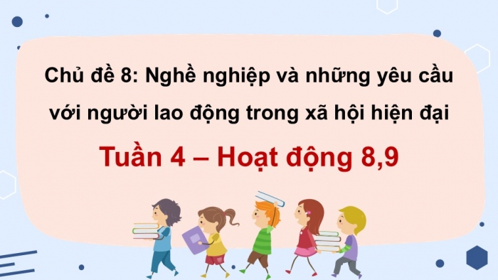 Giáo án điện tử Hoạt động trải nghiệm 12 kết nối Chủ đề 8 Tuần 4