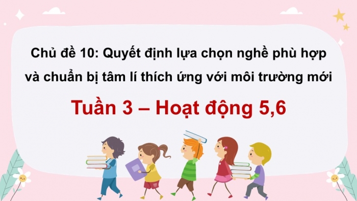 Giáo án điện tử Hoạt động trải nghiệm 12 kết nối Chủ đề 10 Tuần 3