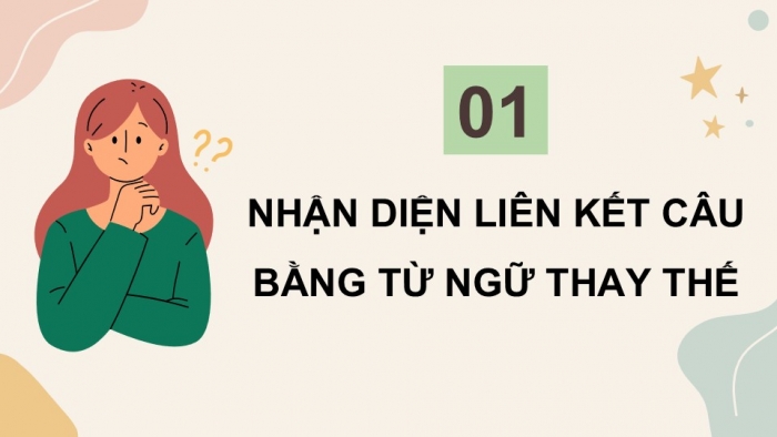 Giáo án điện tử Tiếng Việt 5 cánh diều Bài 17: Liên kết câu bằng cách thay thế từ ngữ