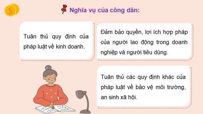 Giáo án điện tử Công dân 9 cánh diều Bài 10: Quyền tự do kinh doanh và nghĩa vụ nộp thuế